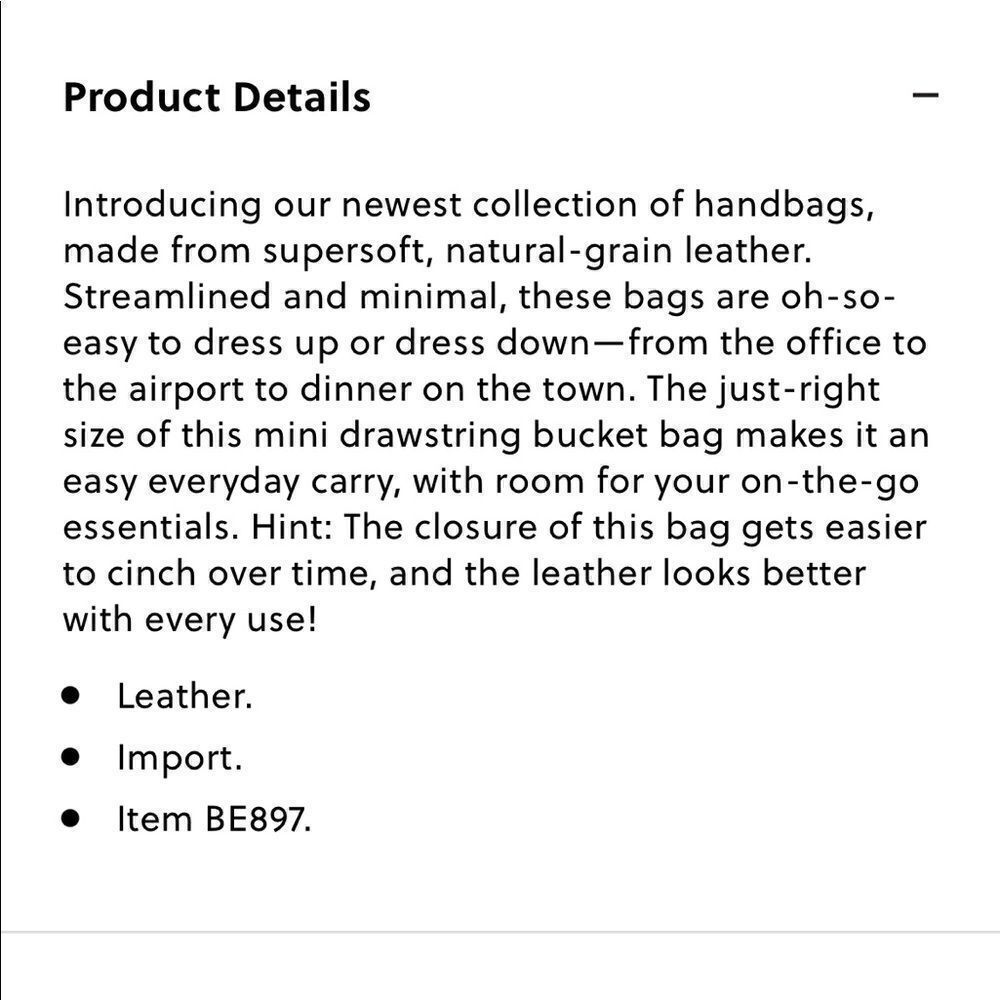 J Crew Lisbon Drawstring Leather Crossbody Bag NWT - Picture 5 of 6